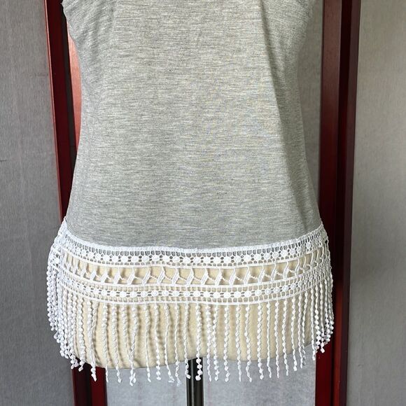 Celebrate Patriotic Juniors Tank Top w/Fringe on the Bottom (Size: Medium) - Picture 11 of 12